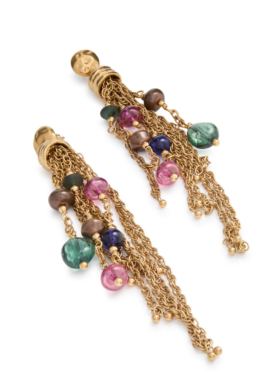 Chloe The Pompoms Tassel Drop Earrings - 3
