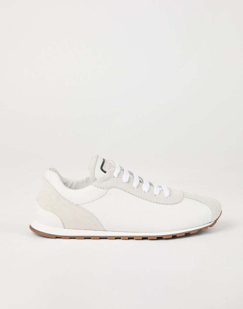Suede and calfskin runners with monili 5