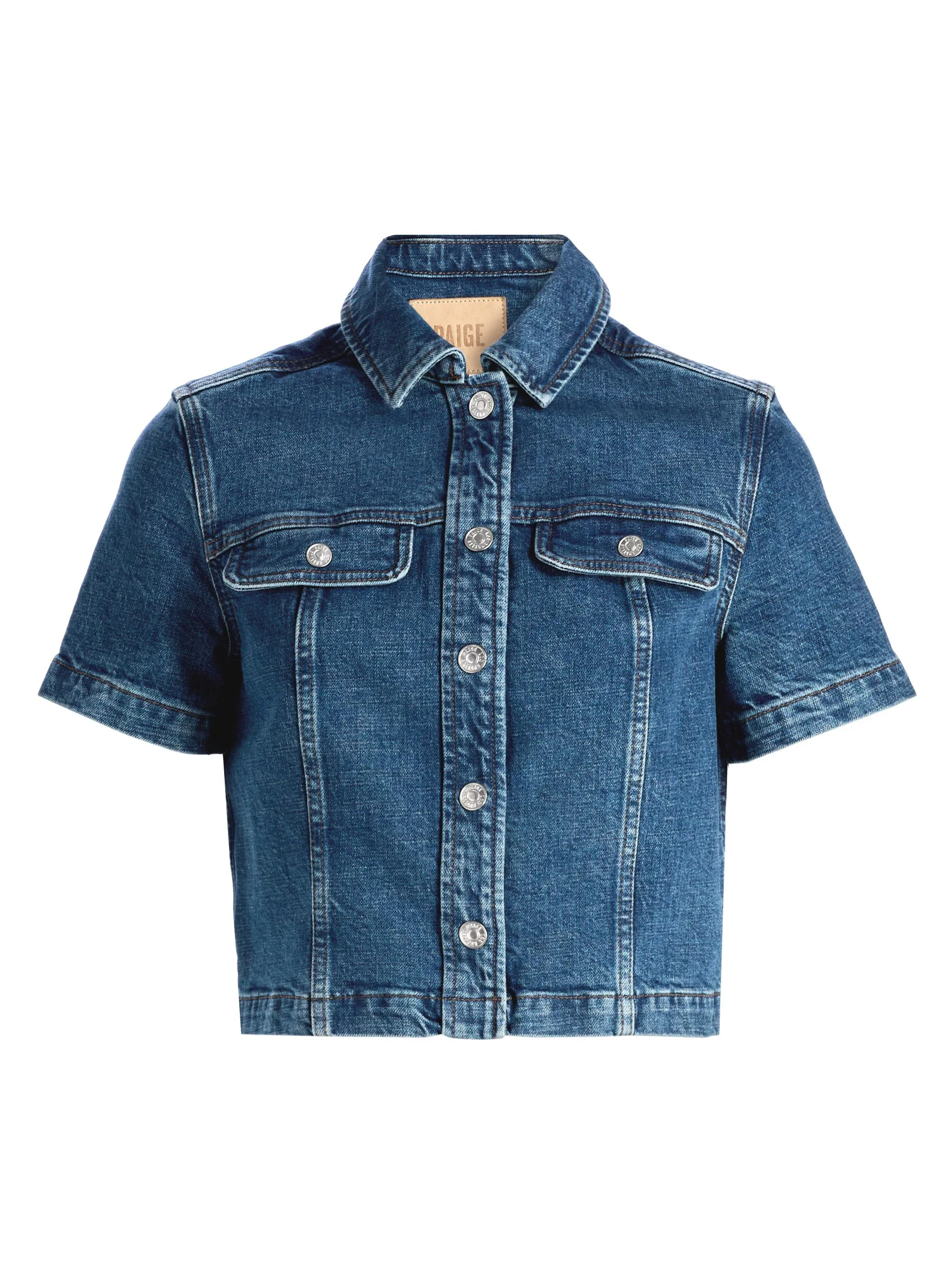 Women's Elly Crop Denim Shirt - Laguna - 1