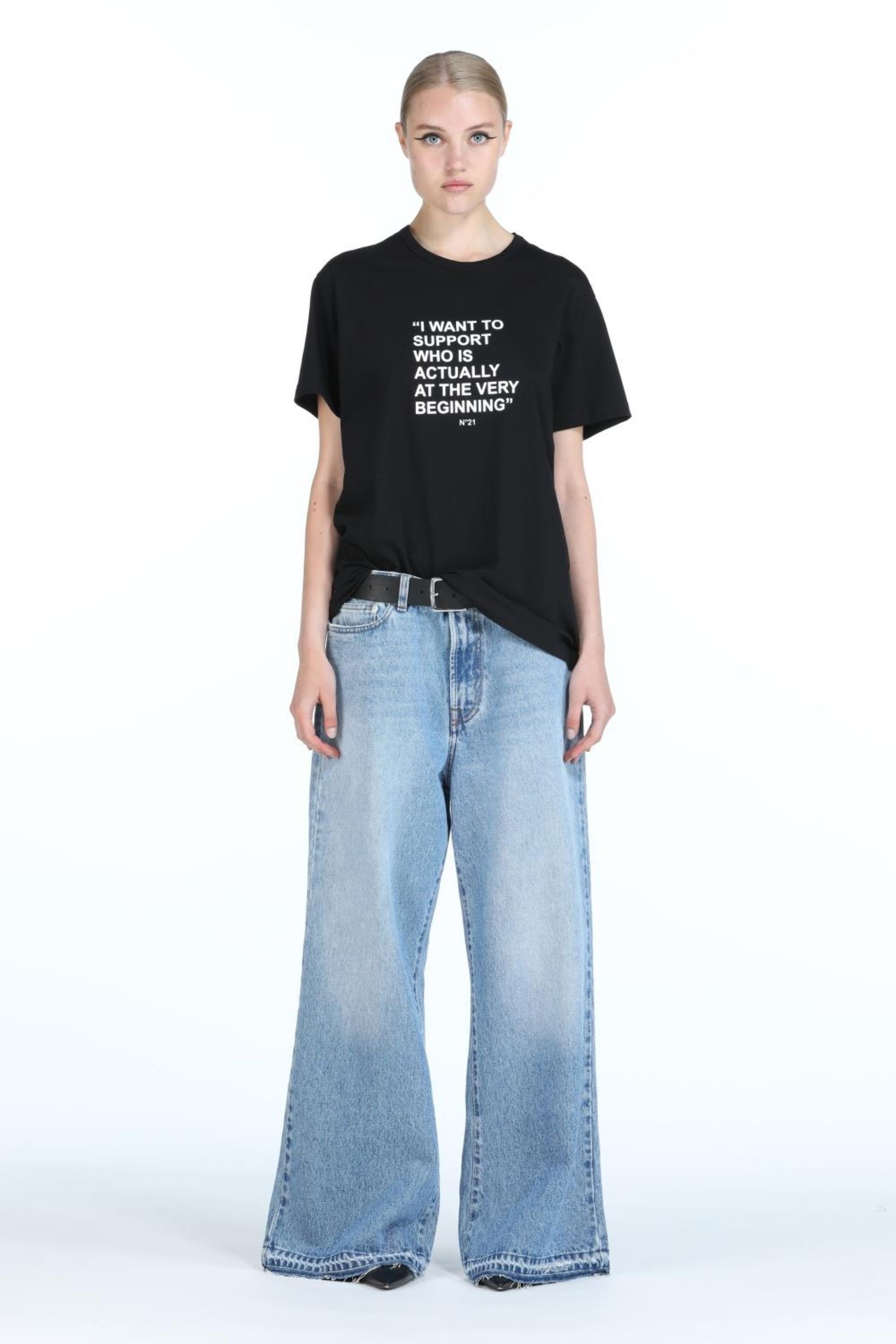 SLOGAN-PRINT COTTON T-SHIRT - 4