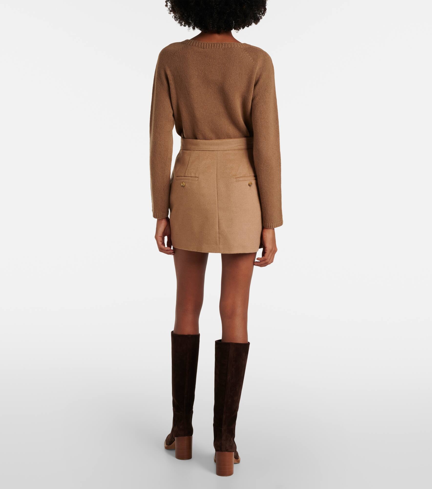 Ancella camel hair miniskirt - 3
