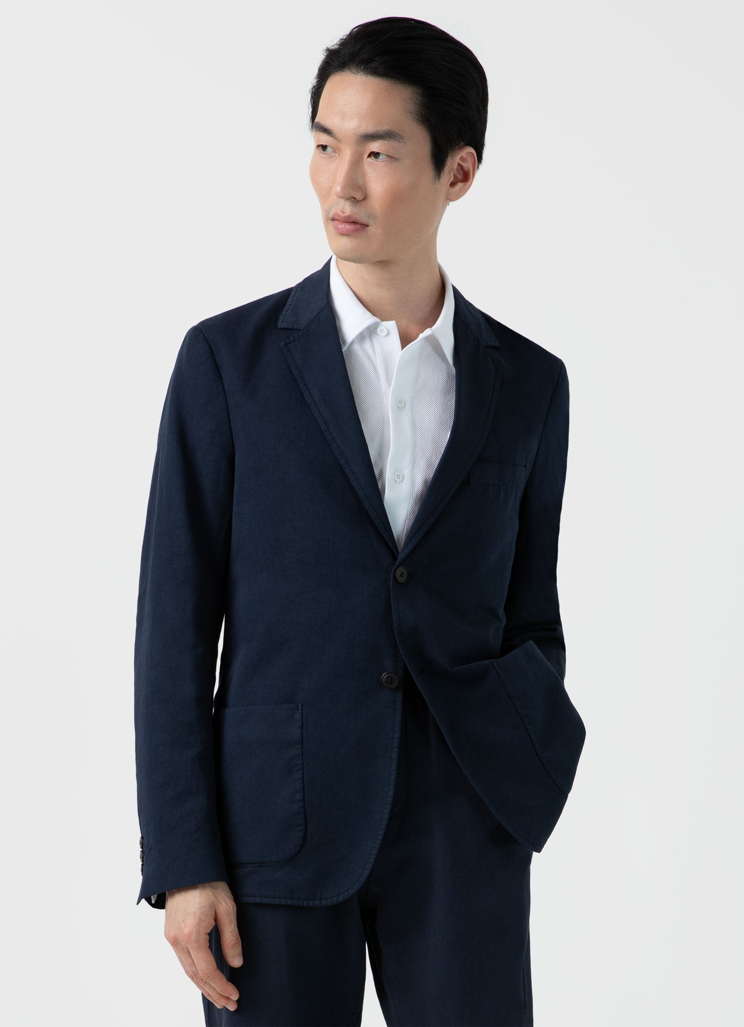 Cotton Linen Unstructured Blazer - 2