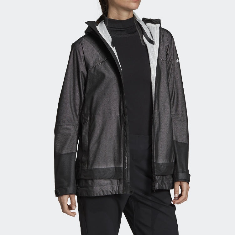 (WMNS) adidas Outdoor Windproof Jacket Black DZ0796 - 6