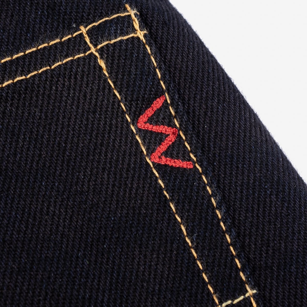 IH-634S-21ib 21oz Selvedge Denim Straight Cut Jeans - Indigo/Black - 11