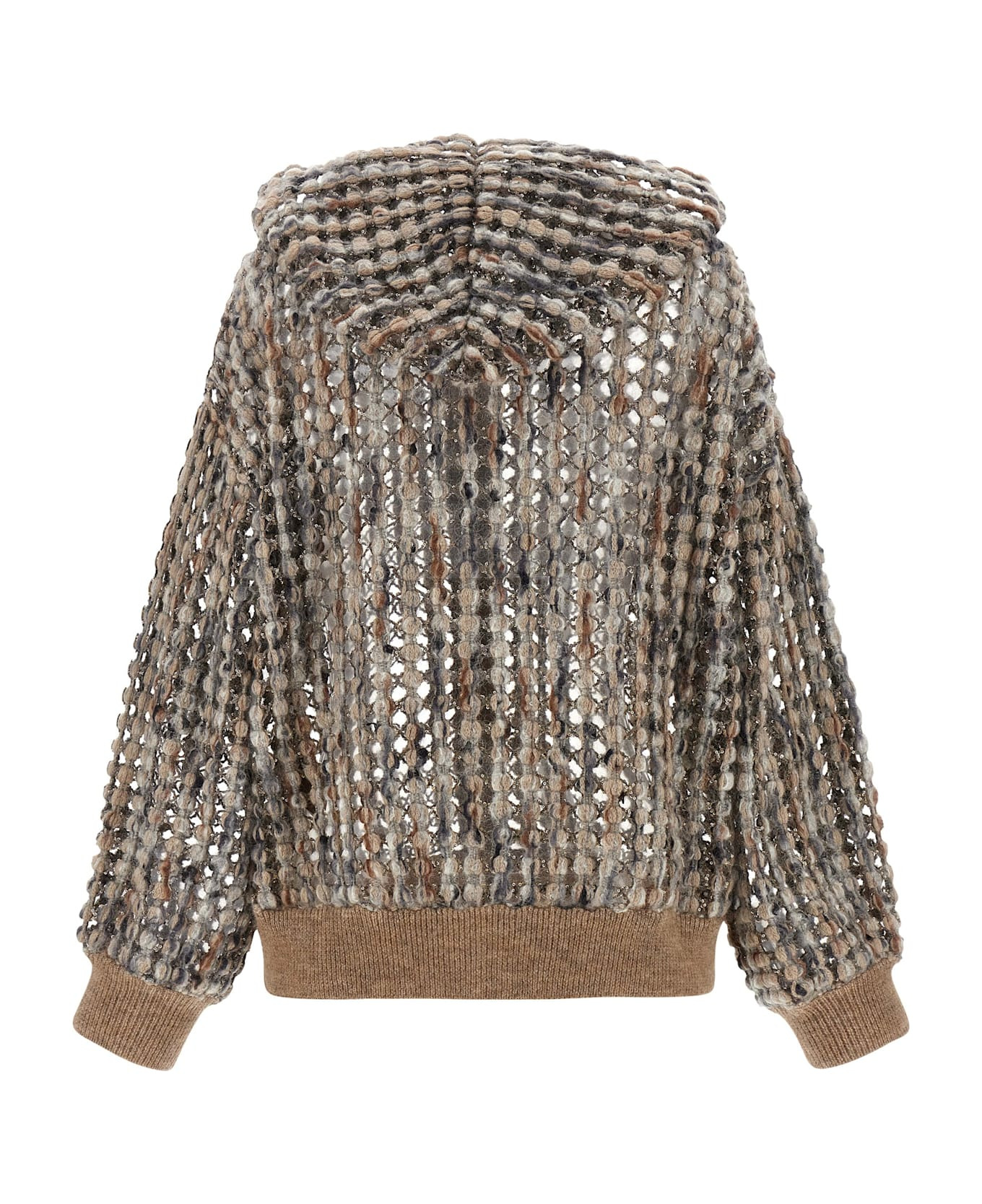 'balloon Net Embroidery' Cardigan - 2