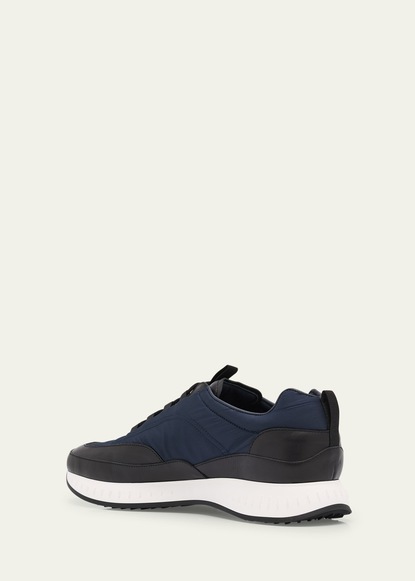 Men's Laced Stream Leather and Nylon Sneakers - 2