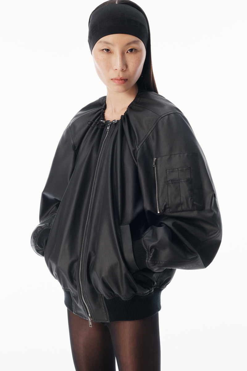 Alexander Wang GATHERED SCOOP NECK BOMBER outlook