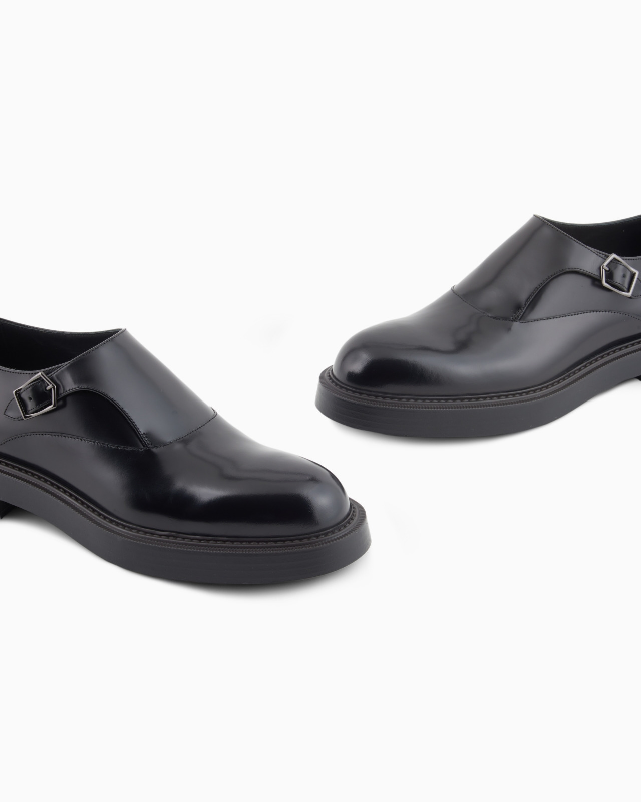 BRUSHED LEATHER MONKSTRAPS - 5