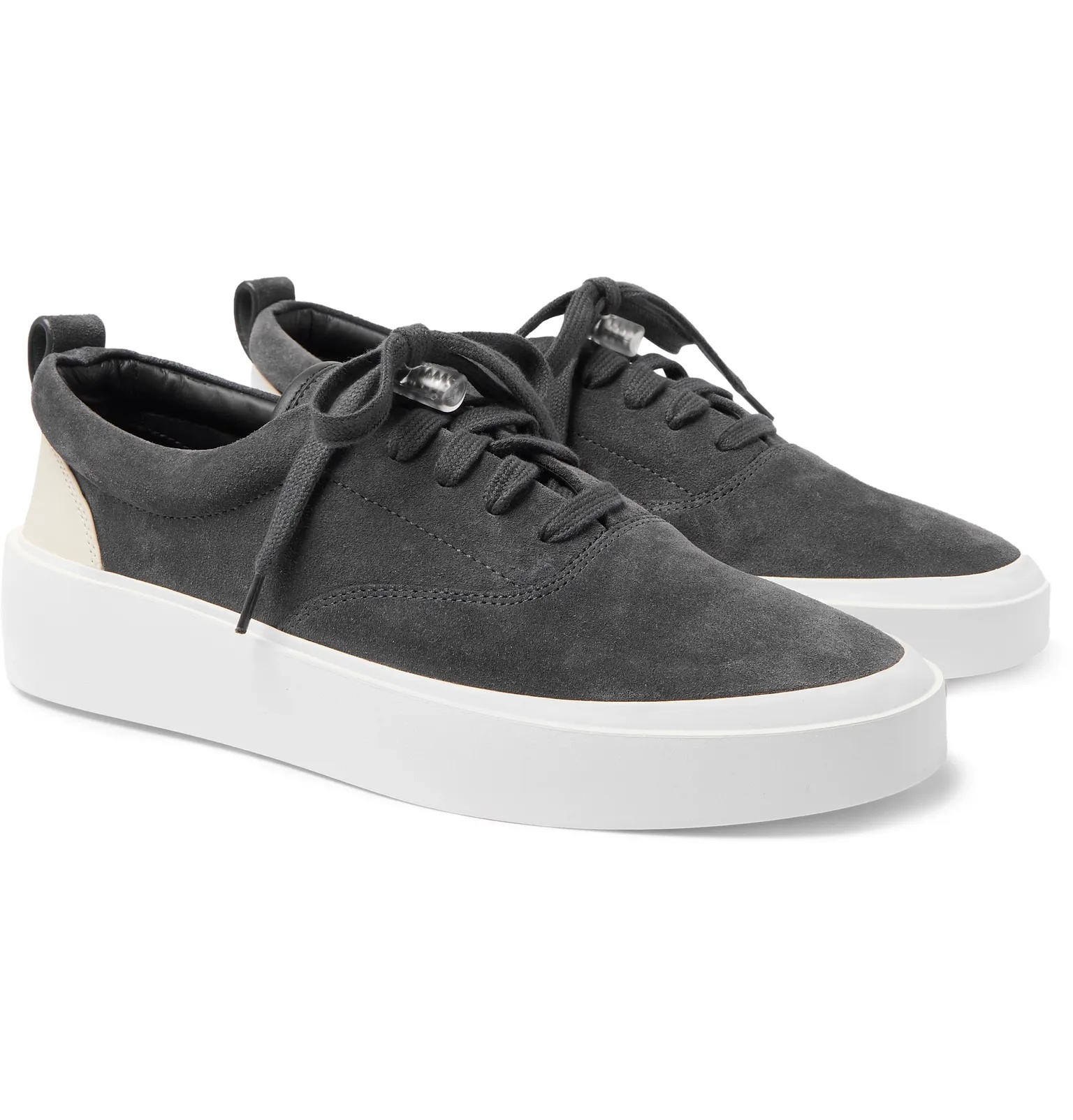 101 Leather-Trimmed Suede Sneakers - 26