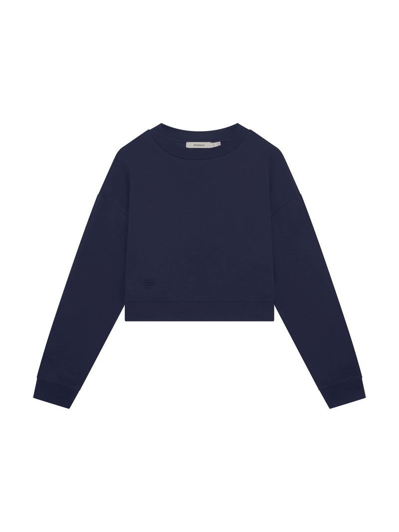 Womens Summer Cropped Sweatshirt - Midnight Navy 1