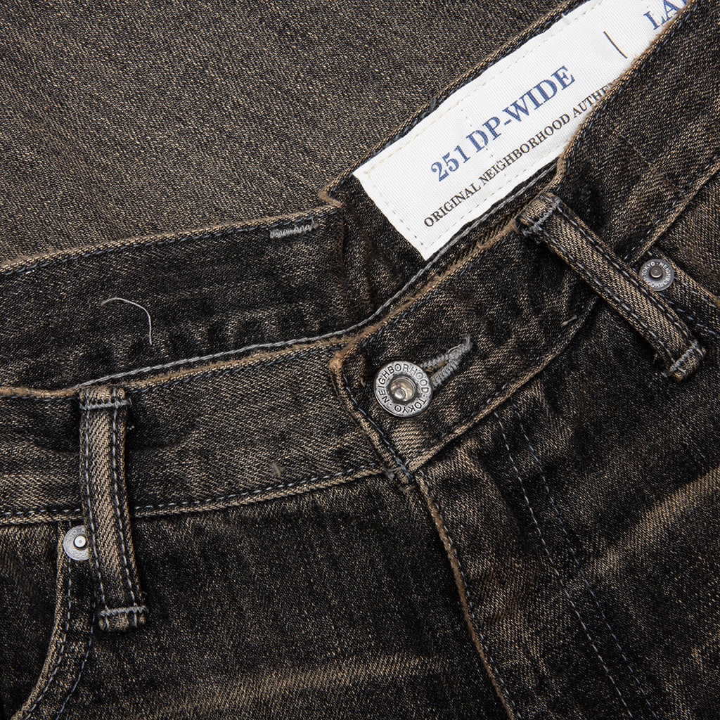 SAVAGE DENIM DP WIDE PANTS - BLACK - 3