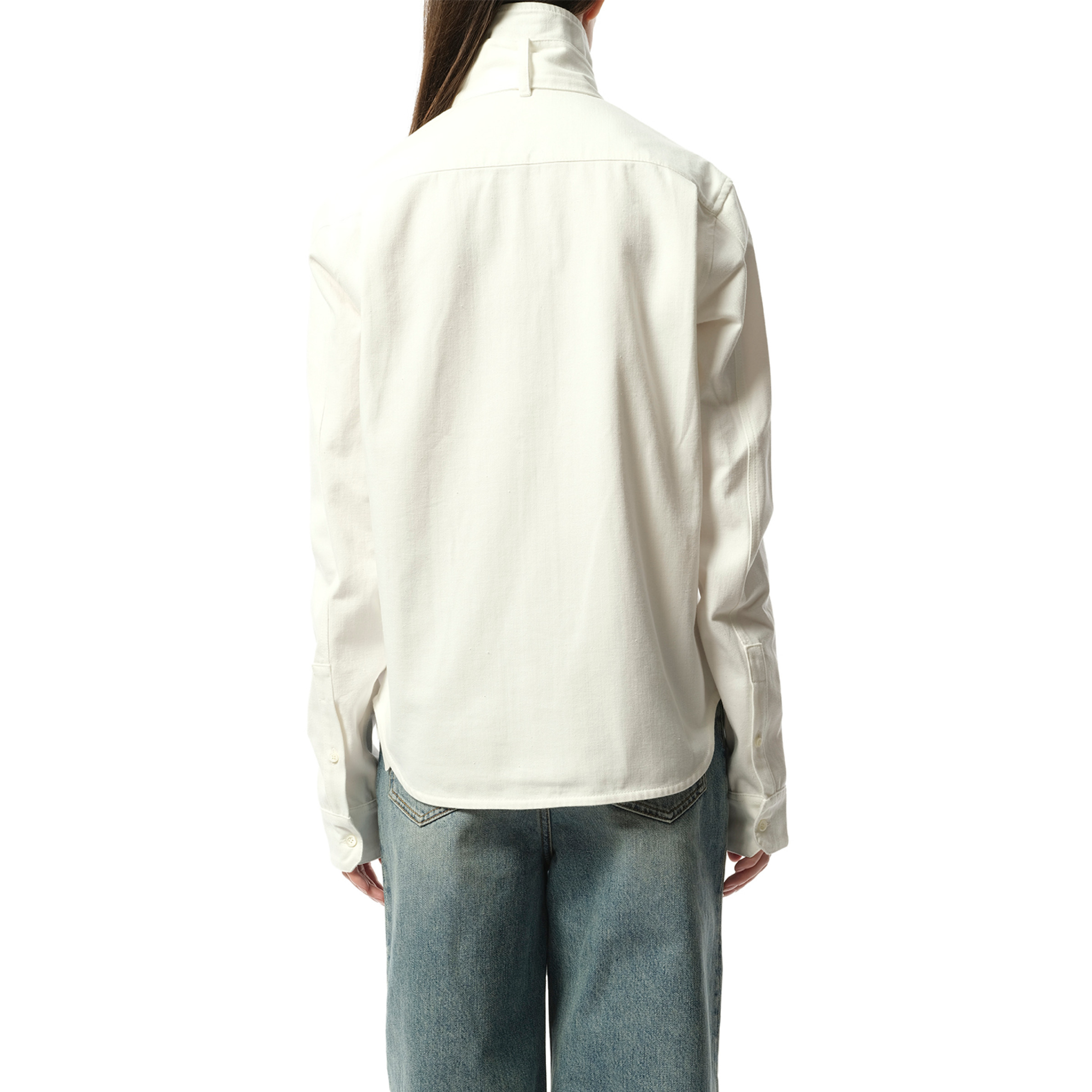 Bow Shirt in White - 5