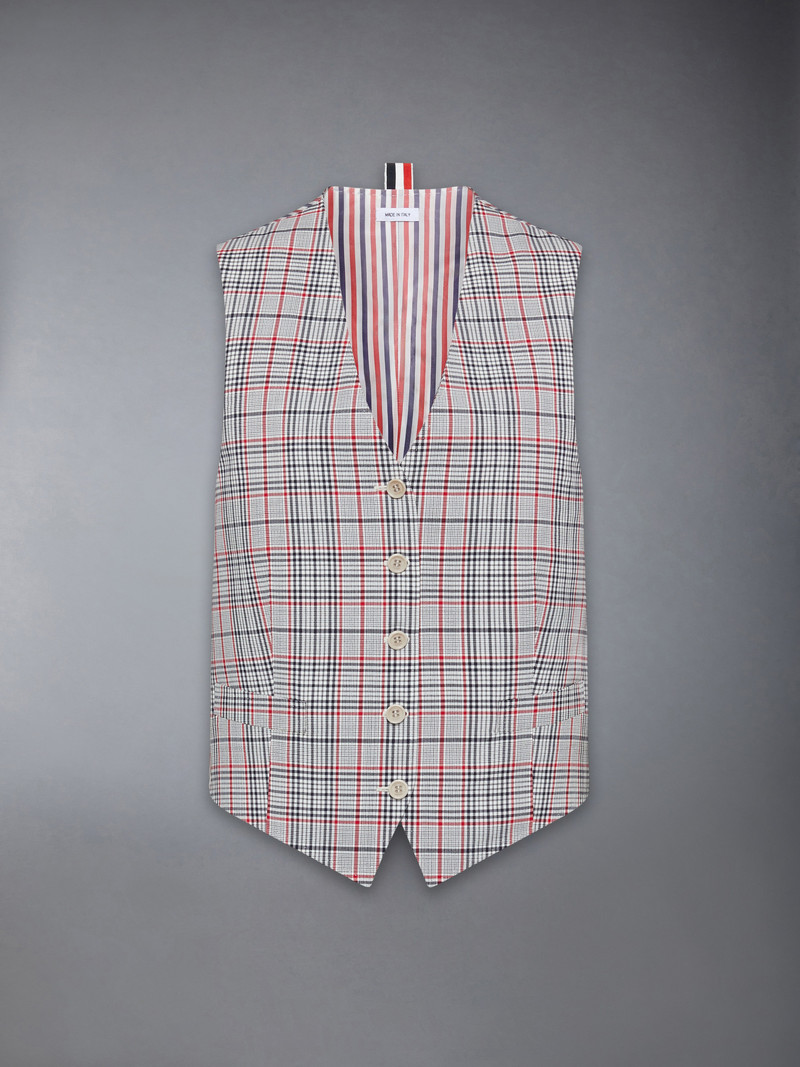 PLAID CHECK COOL WOOL VEST 1