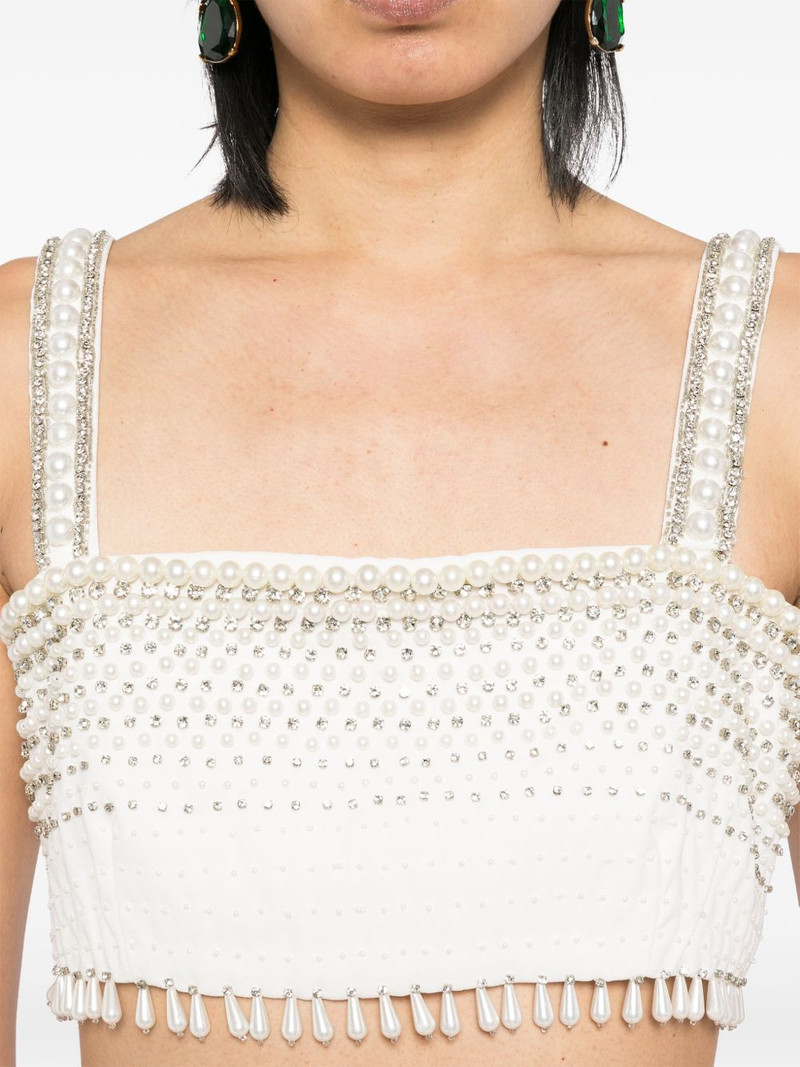 pearl trimmed cropped vest 5