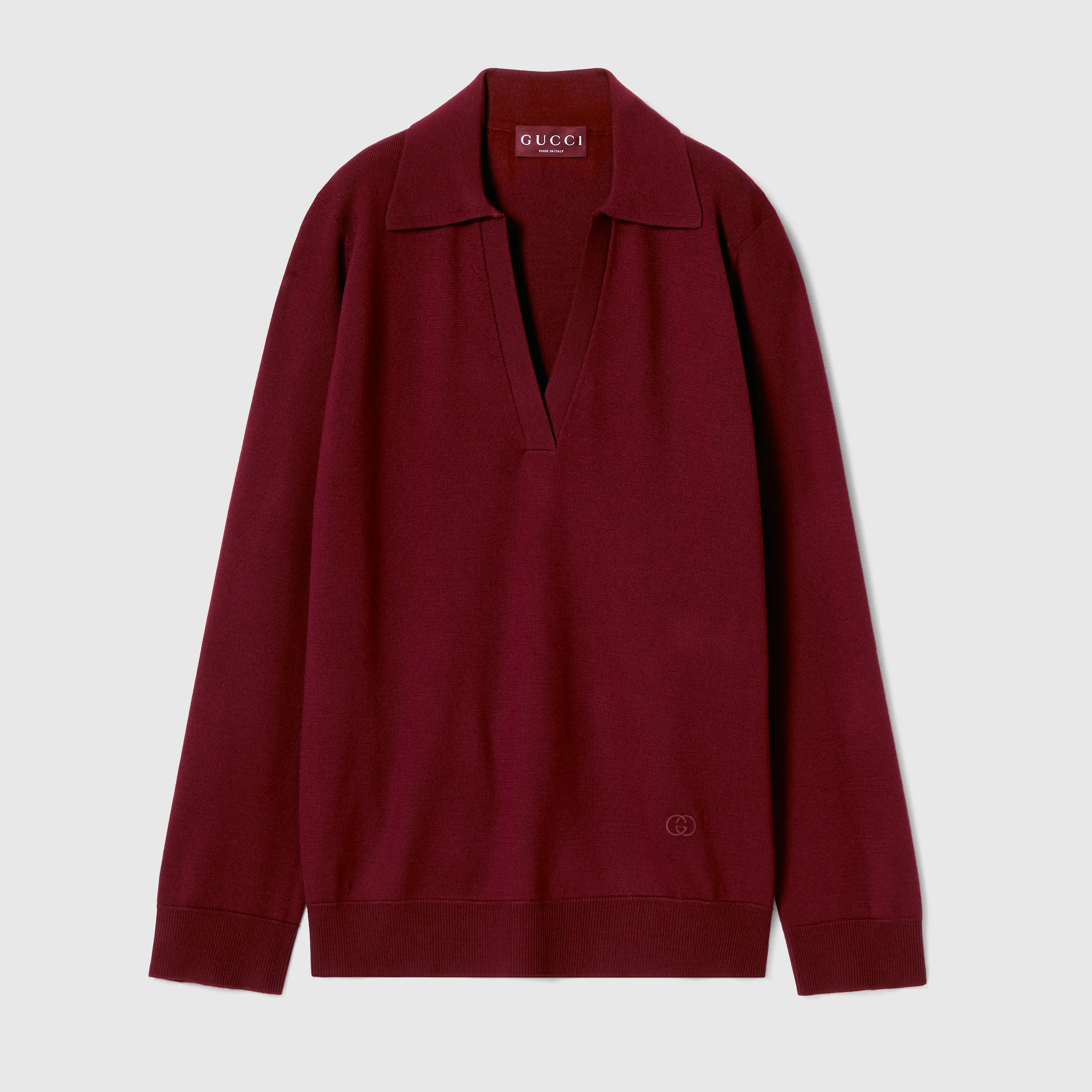 Extra fine wool polo top - 1