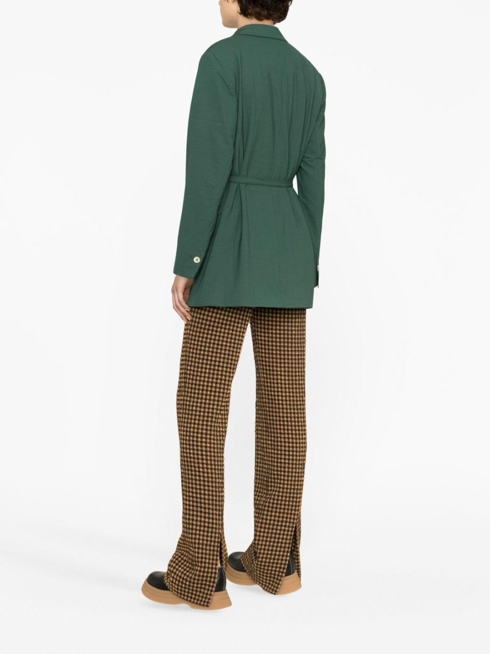 off-centre belted blazer - 3