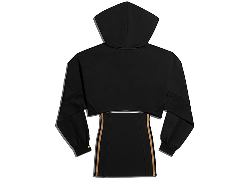 adidas adidas Ivy Park Hooded Cutout Dress Black outlook