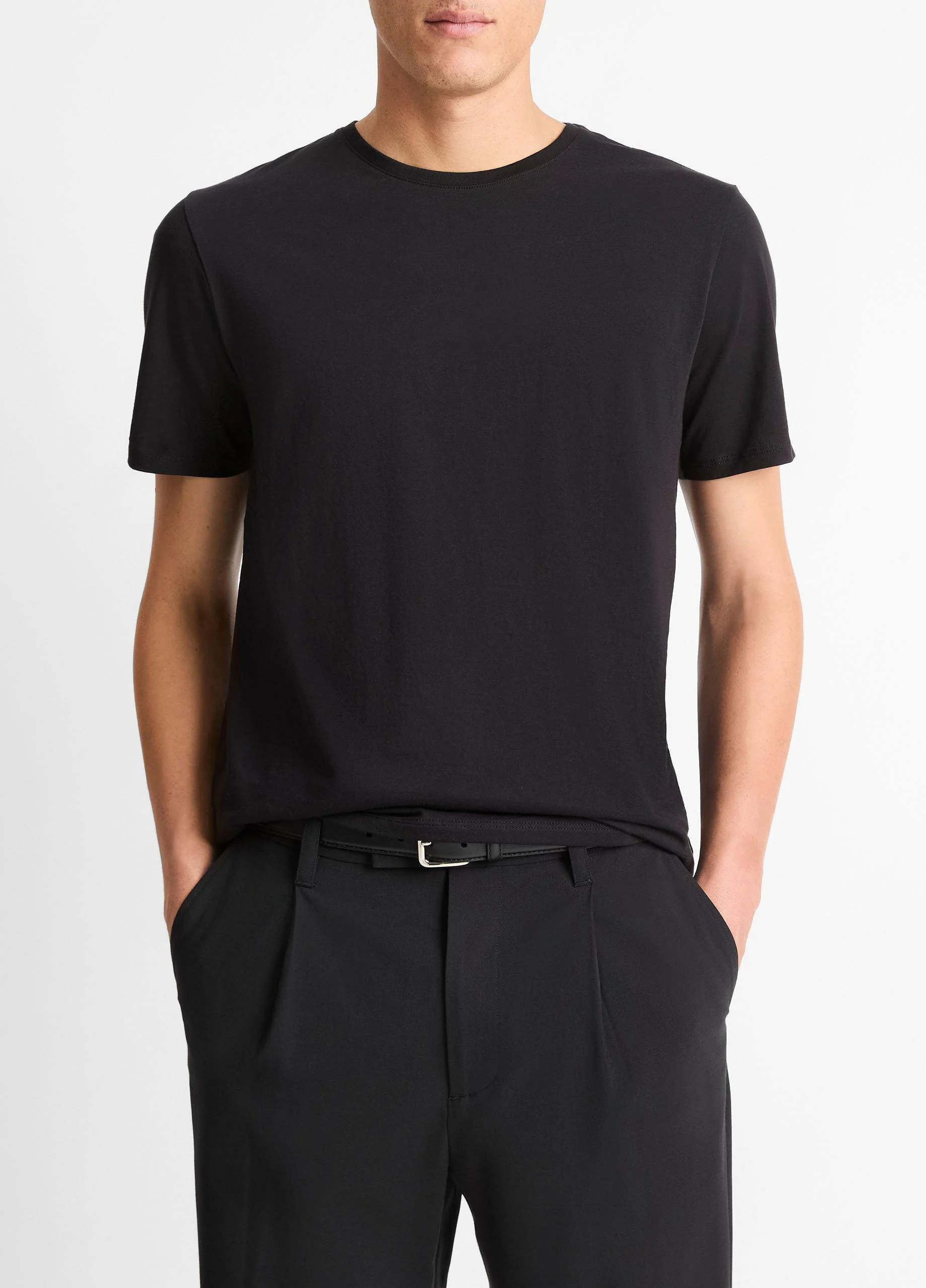 Pima Cotton Crew Neck T-Shirt - 1
