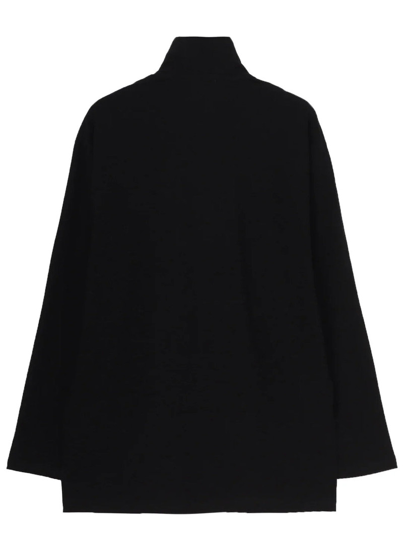 Yohji Yamamoto Padded Collar Half Zip Long Sleeve Hoodie outlook