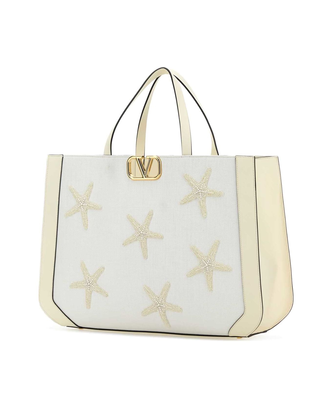 ＊VALENTINO＊ファブリック エスケープ ショッピングバッグ Valentino Garavani Escape Medium Shopping Bag In Canvas With