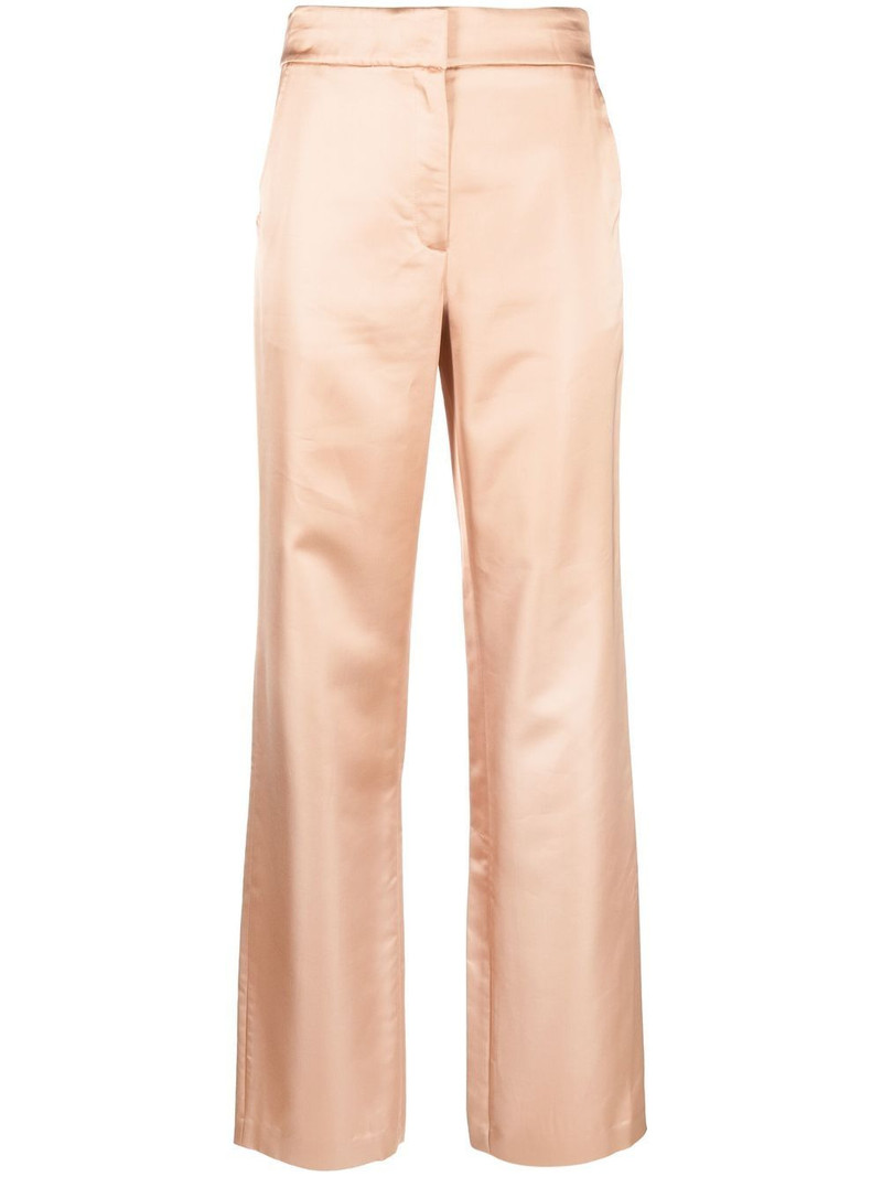 straight-leg satin trousers 1