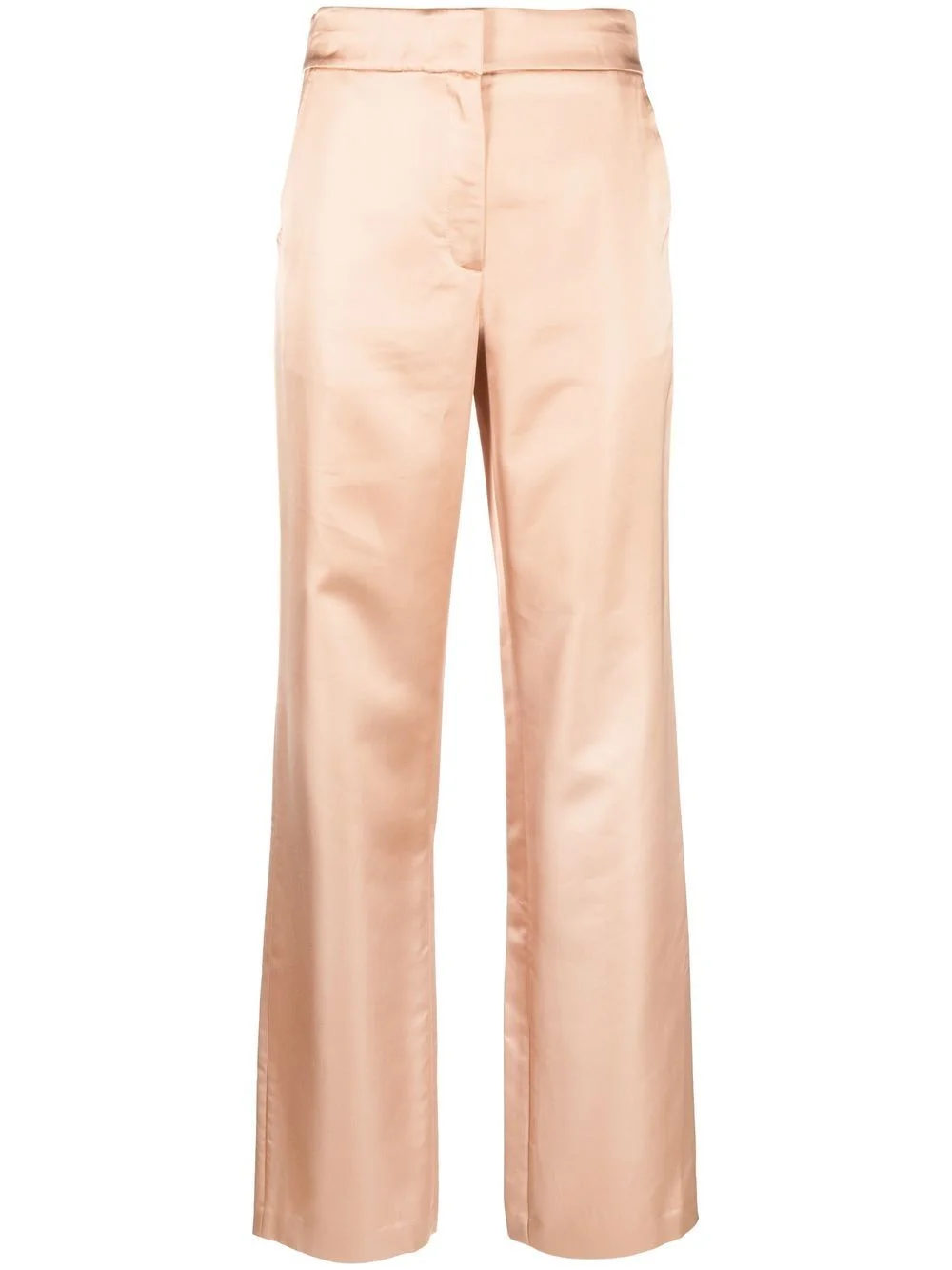 straight-leg satin trousers - 1