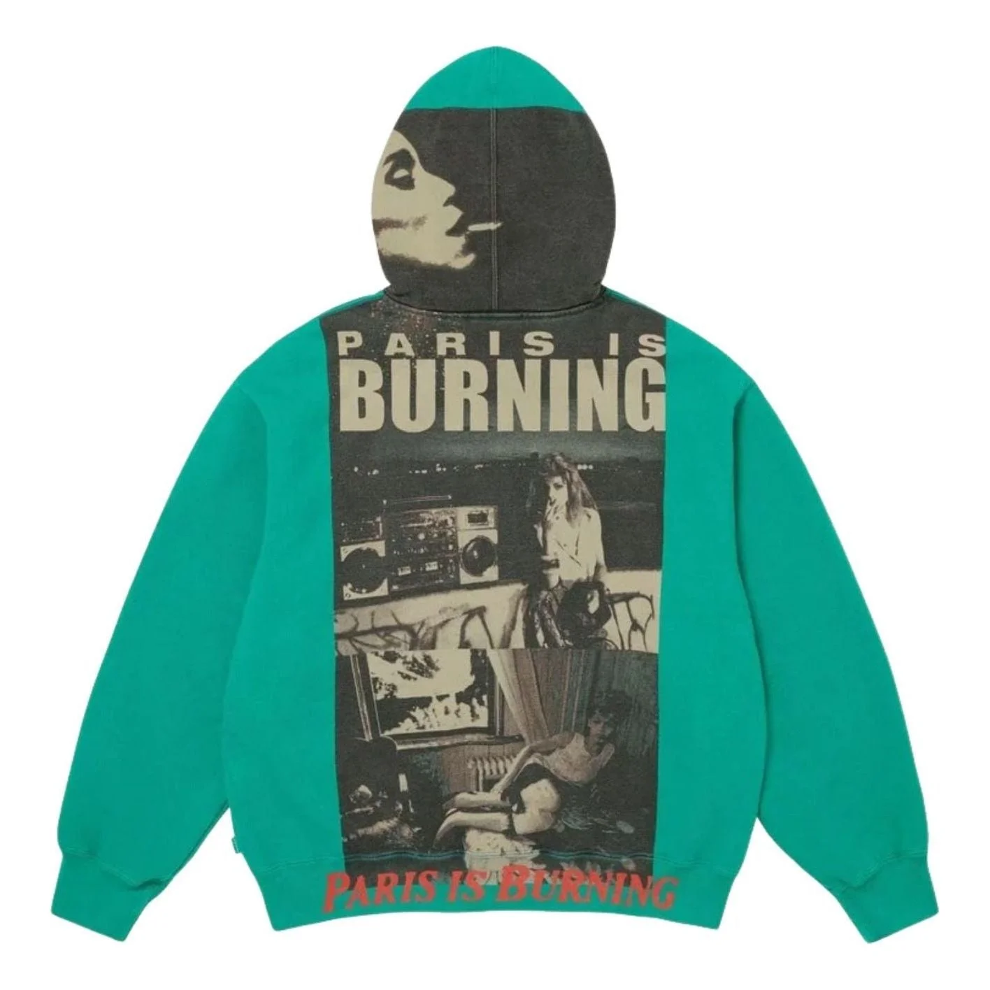 Supreme SS26 Paris Is Burning Zip Up Hooded Sweatshirt 'Teal' SUP-SS26-345-GRN - 1