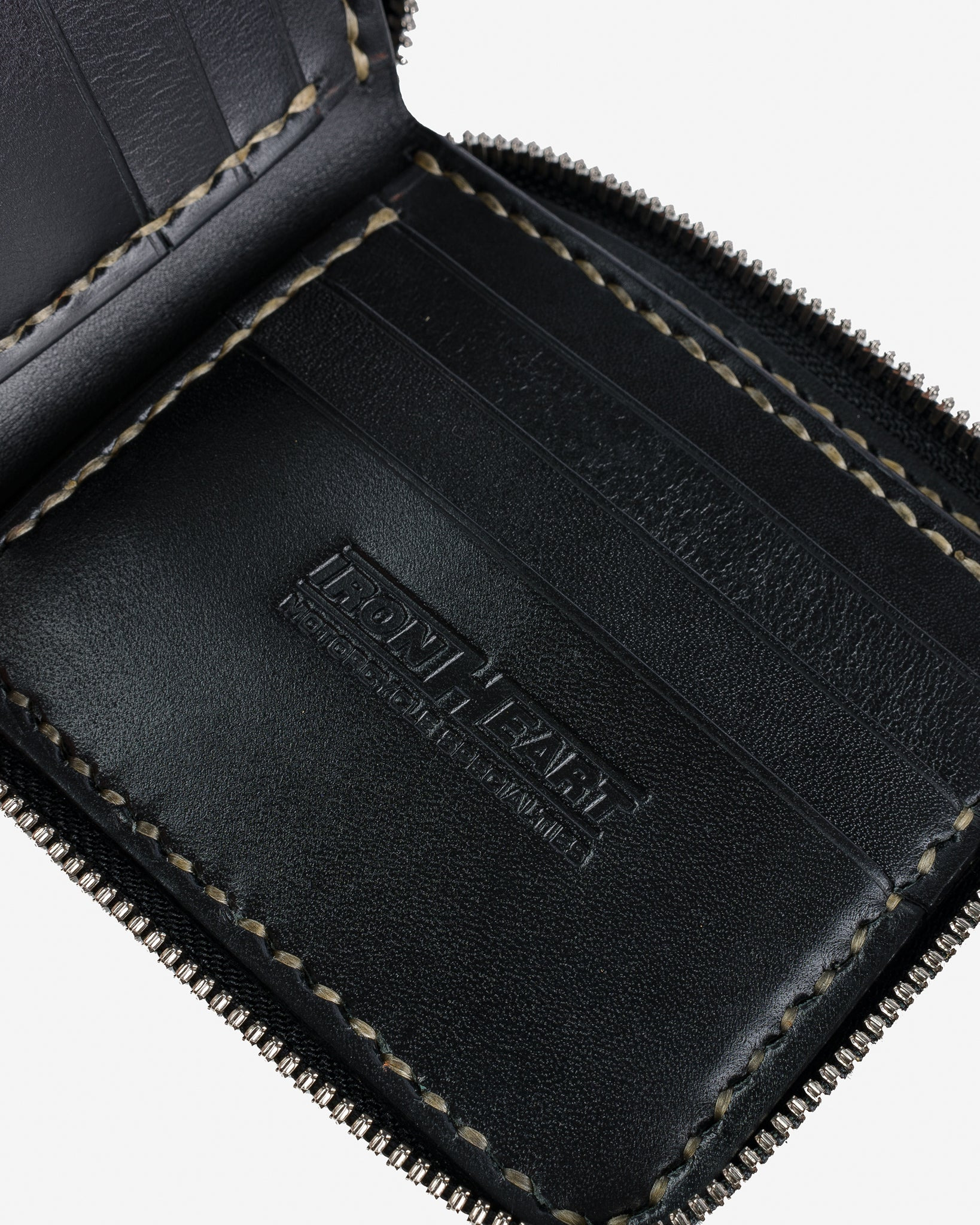 IHG-090-BLK Zip-Secured Shell Cordovan Wallet - Black - 4