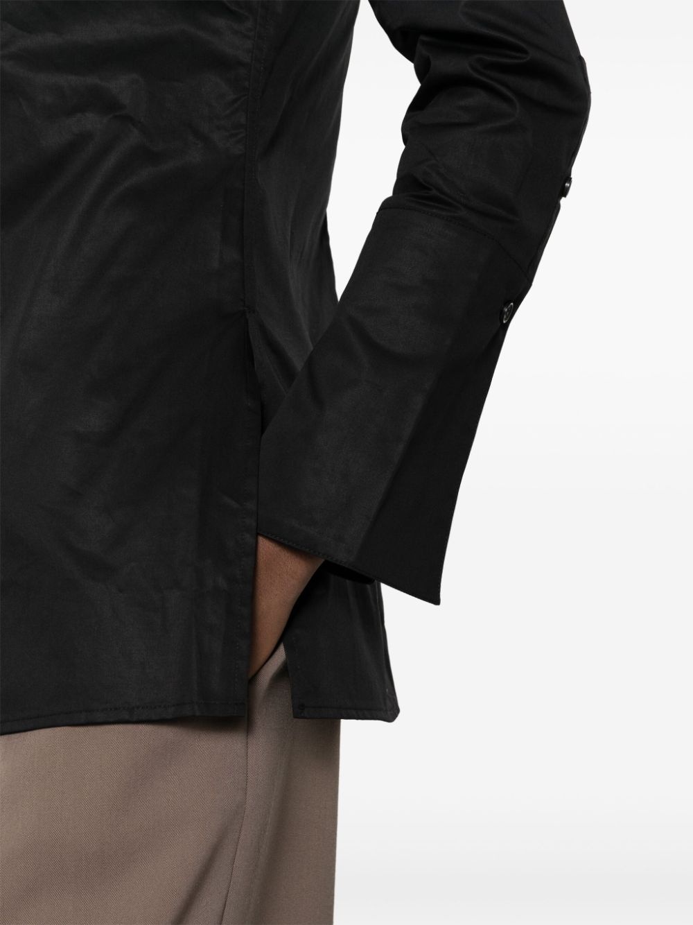 straight-point collar organic cotton shirt - 5