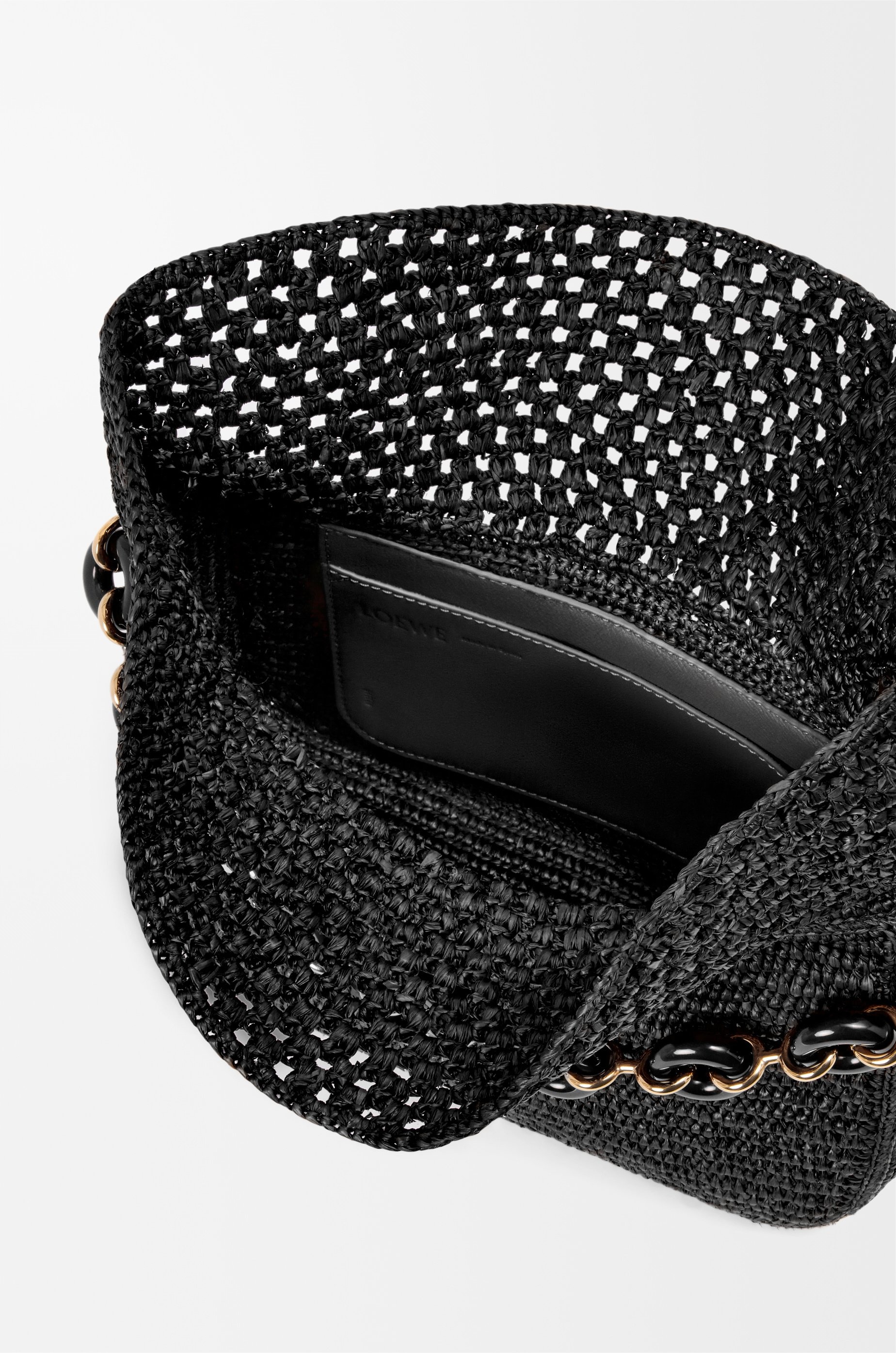 Medium Ola bag in raffia and calfskin - 10