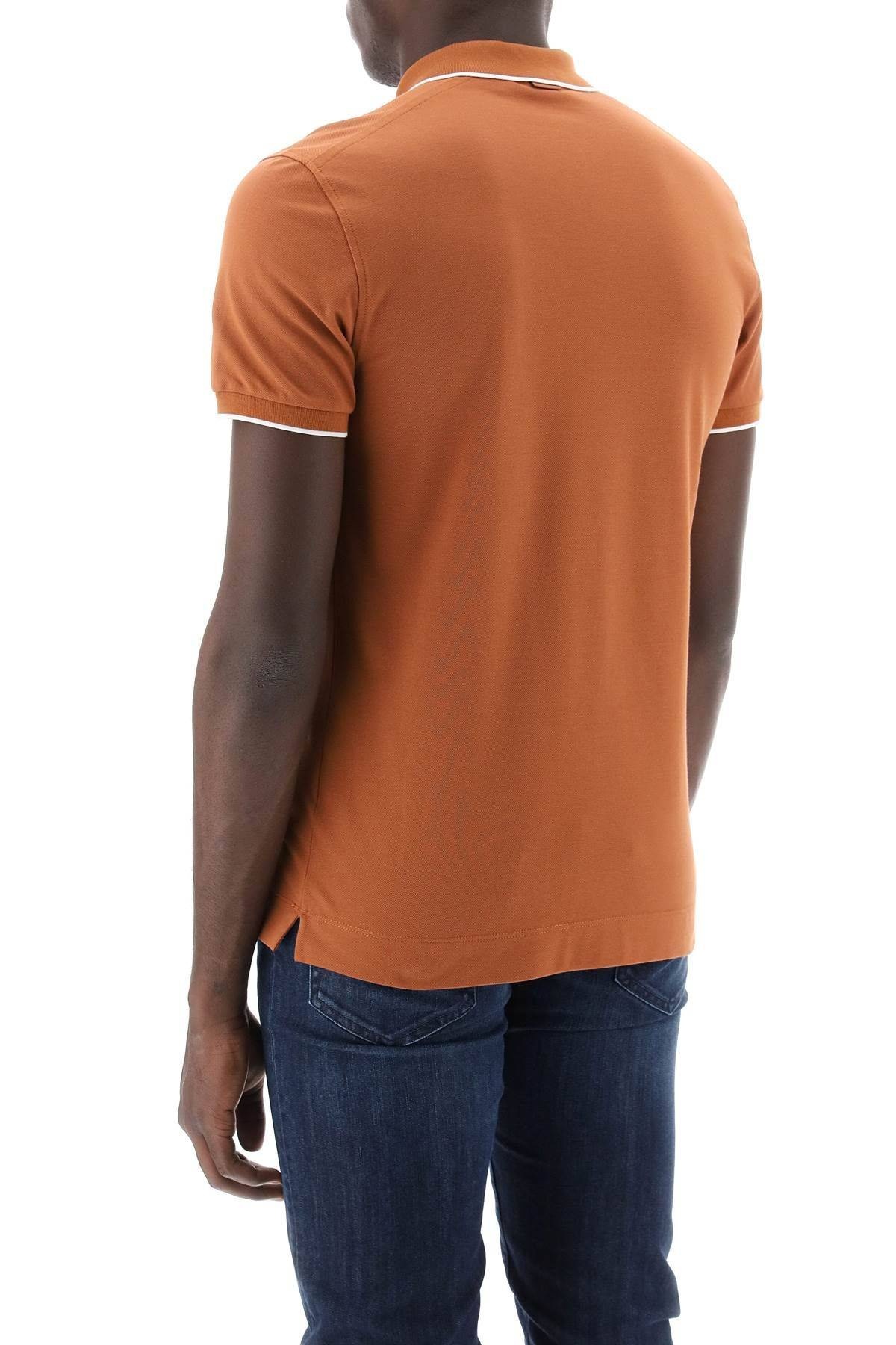 SLIM FIT POLO SHIRT IN STRETCH COTTON - 4