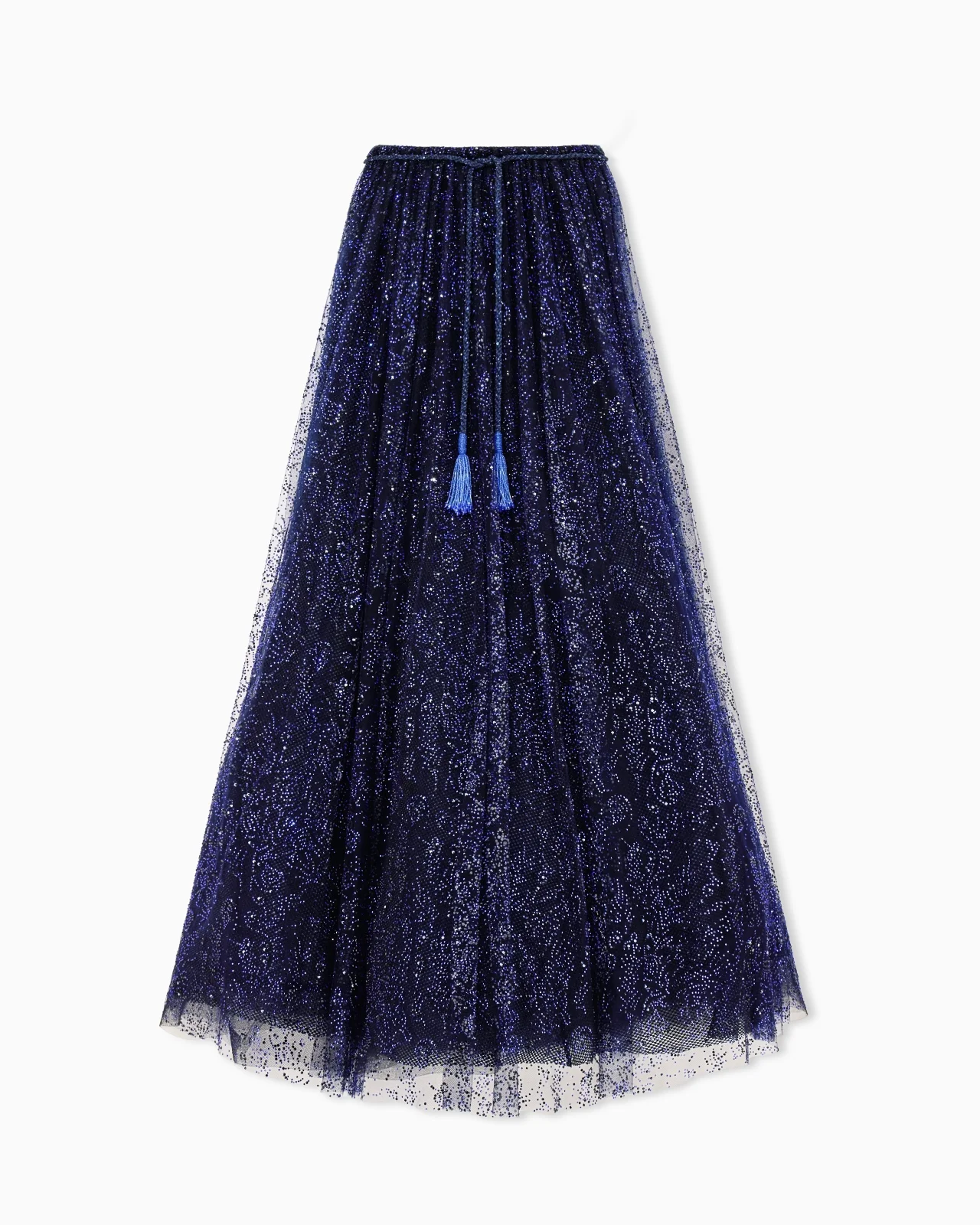 LONG SKIRT IN TULLE AND RHINESTONES - 1