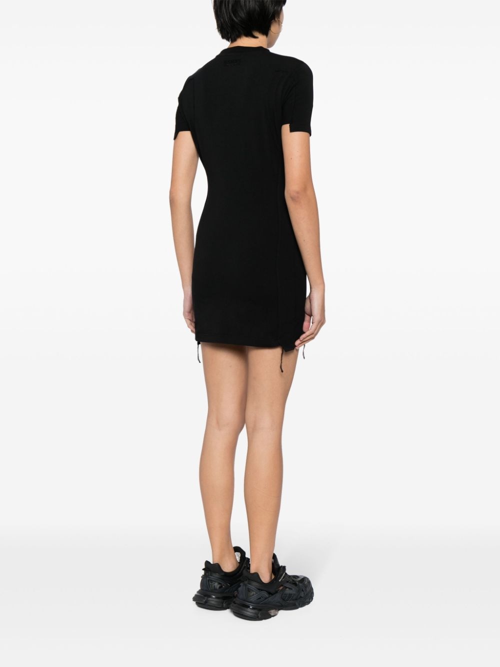 cut-out short-sleeve minidress - 4