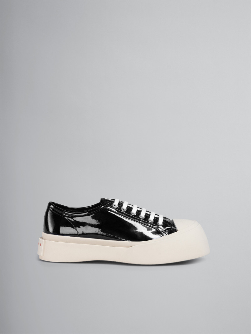 BLACK PATENT LEATHER PABLO LACE-UP SNEAKER 1