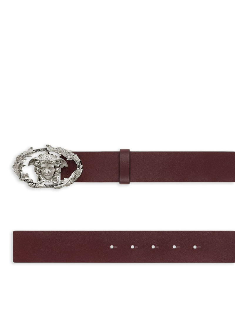VERSACE medusa-head leather belt outlook