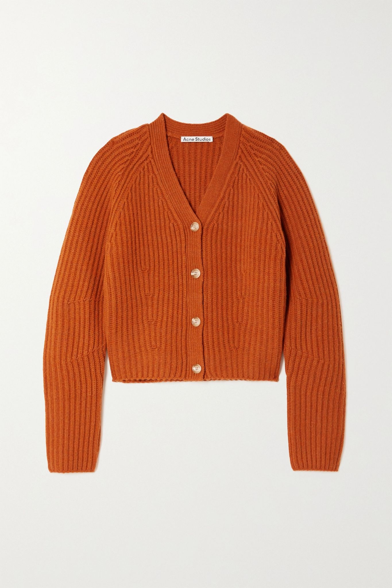 Ribbed wool cardigan - 1