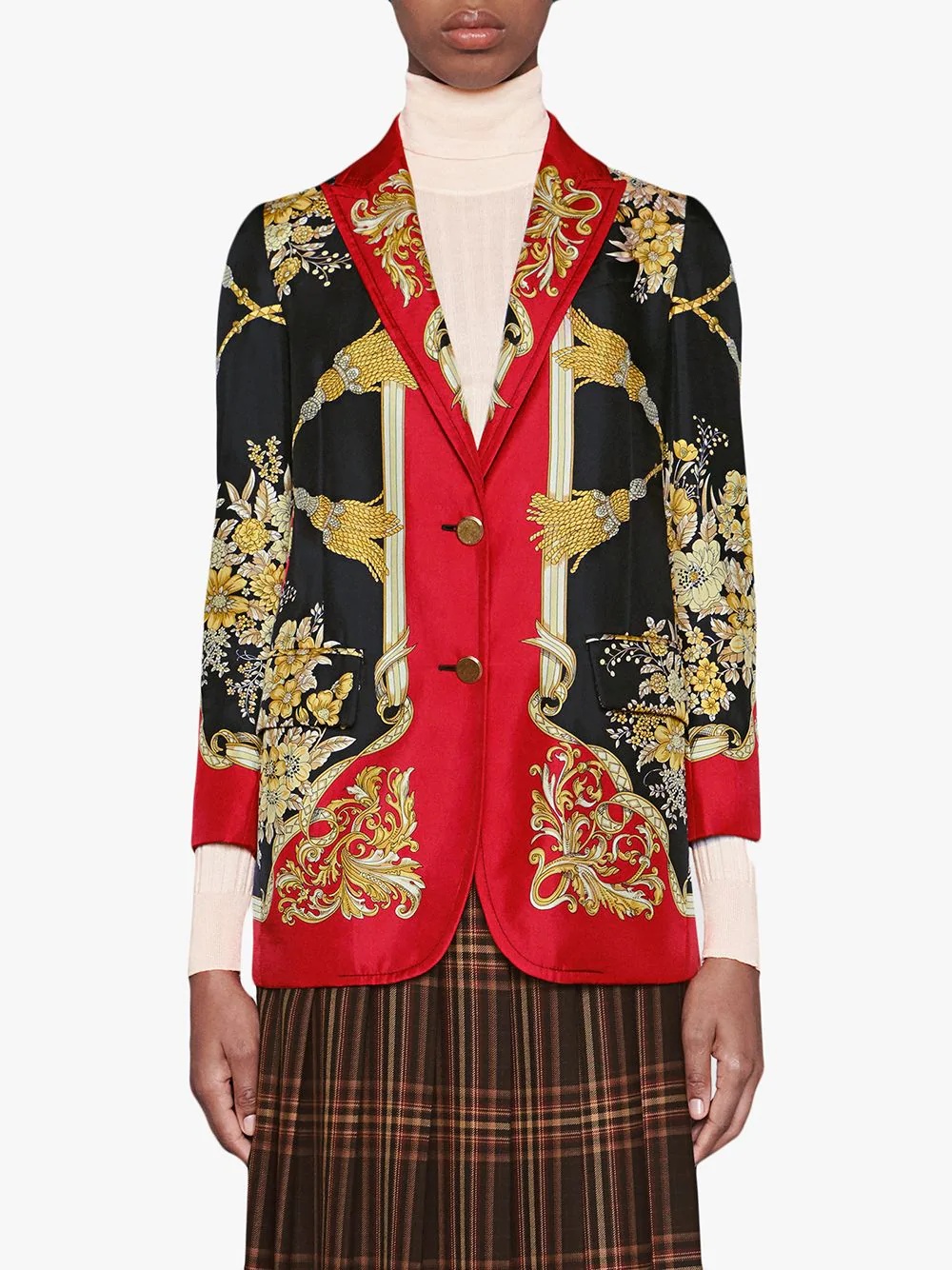 Silk jacket with flowers and tassels - 3