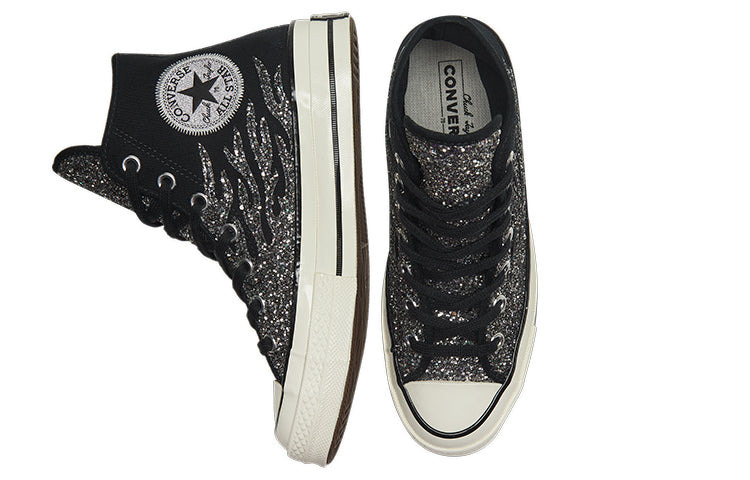 (WMNS) Converse Chuck 70 High 'Archival Glitter Flame - Black Egret' 569387C - 5