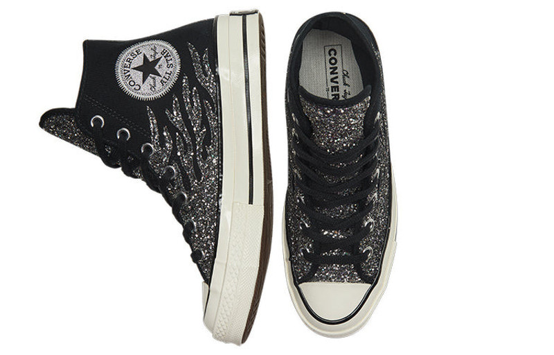Converse (WMNS) Converse Chuck 70 High 'Archival Glitter Flame - Black Egret' 569387C outlook