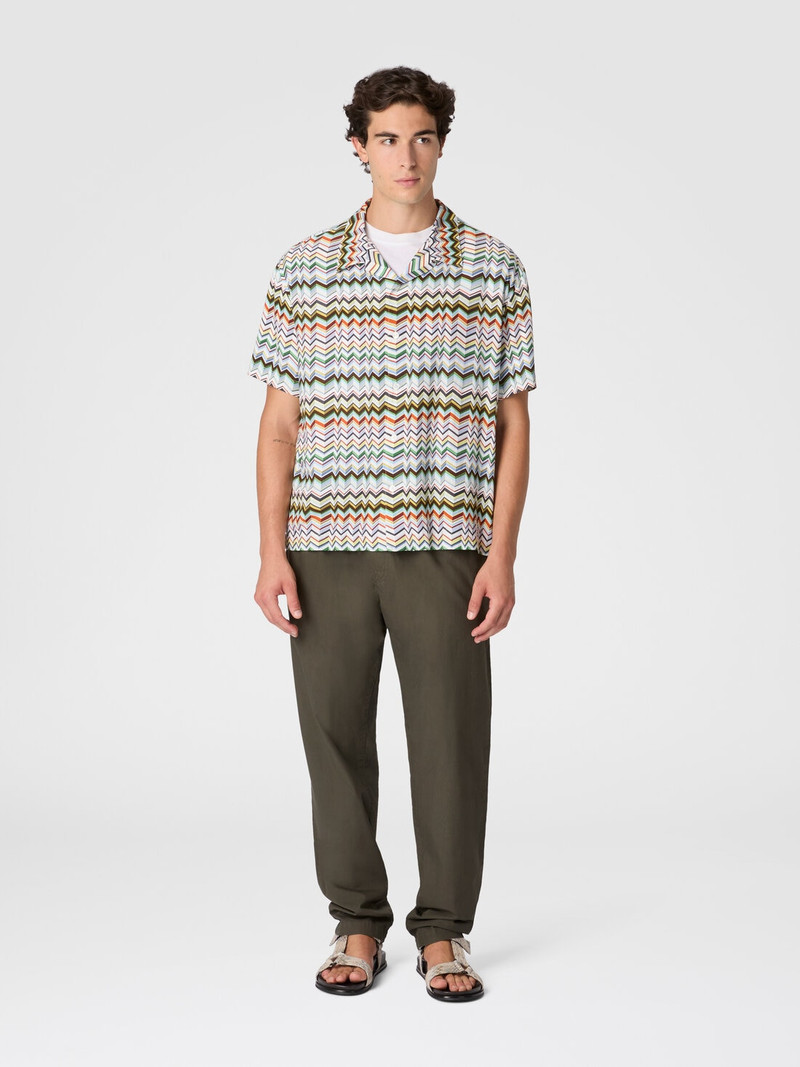 Missoni Bowling shirt in viscose with irregular zigzag print outlook