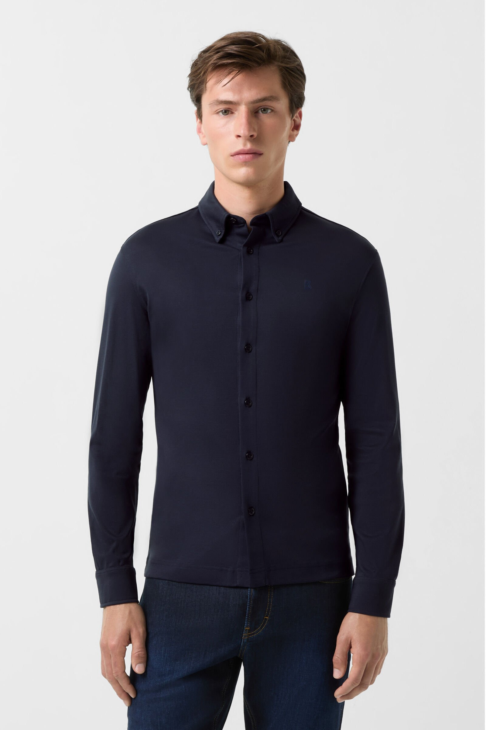 Jersey shirt Franz in Navy blue - 2
