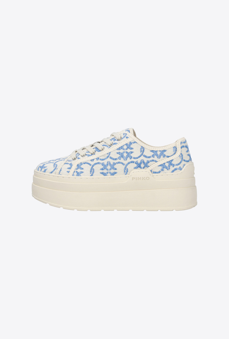 PINKO LOVE BIRDS MONOGRAM PLATFORM SNEAKERS outlook
