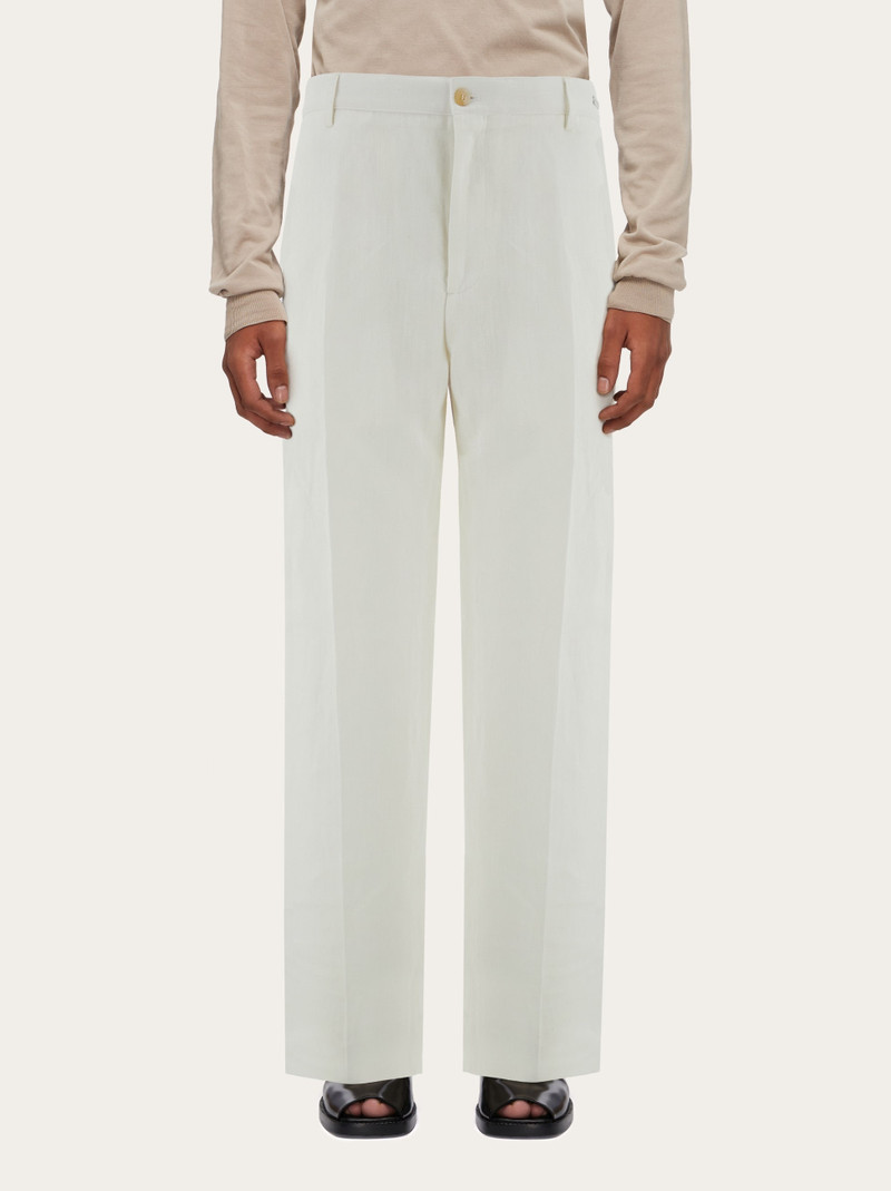 FERRAGAMO Silk and viscose tailored trouser outlook