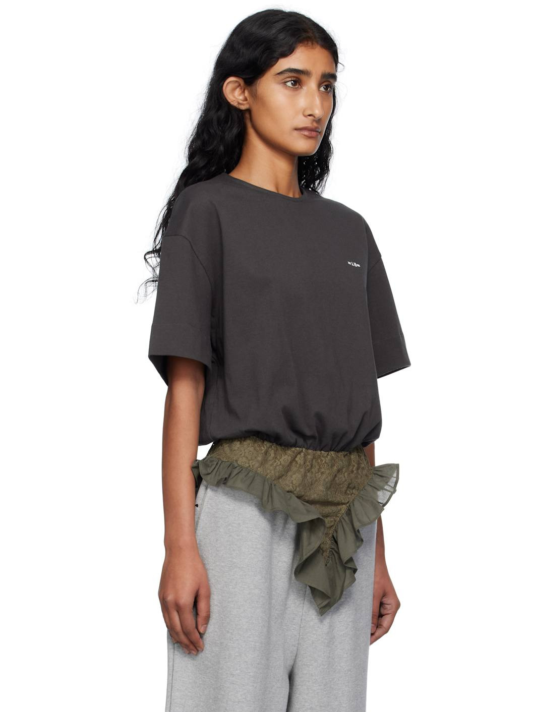 Gray Ruffle Panty T-shirt - 2