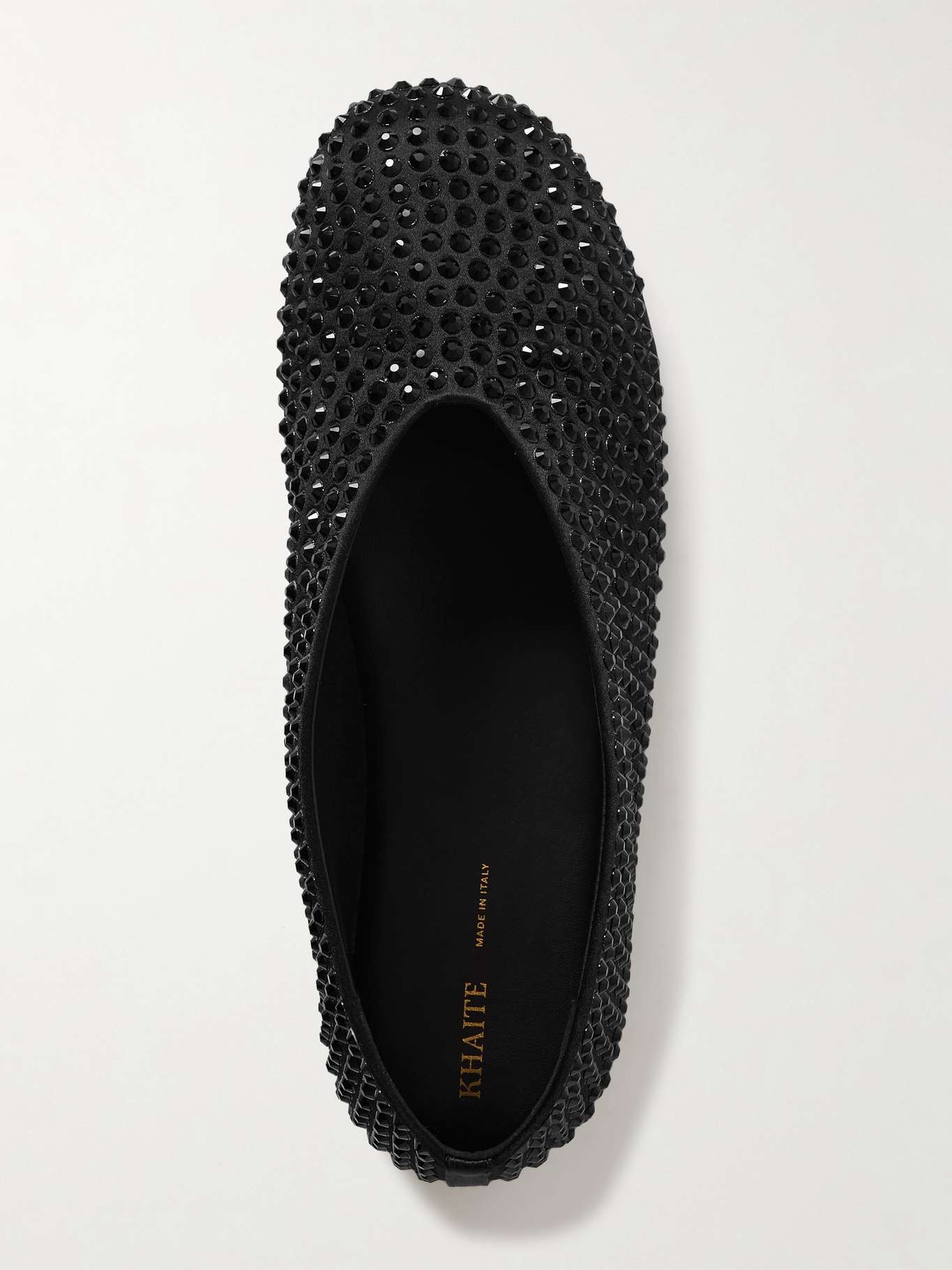 Marcy crystal-embellished satin ballet flats - 5