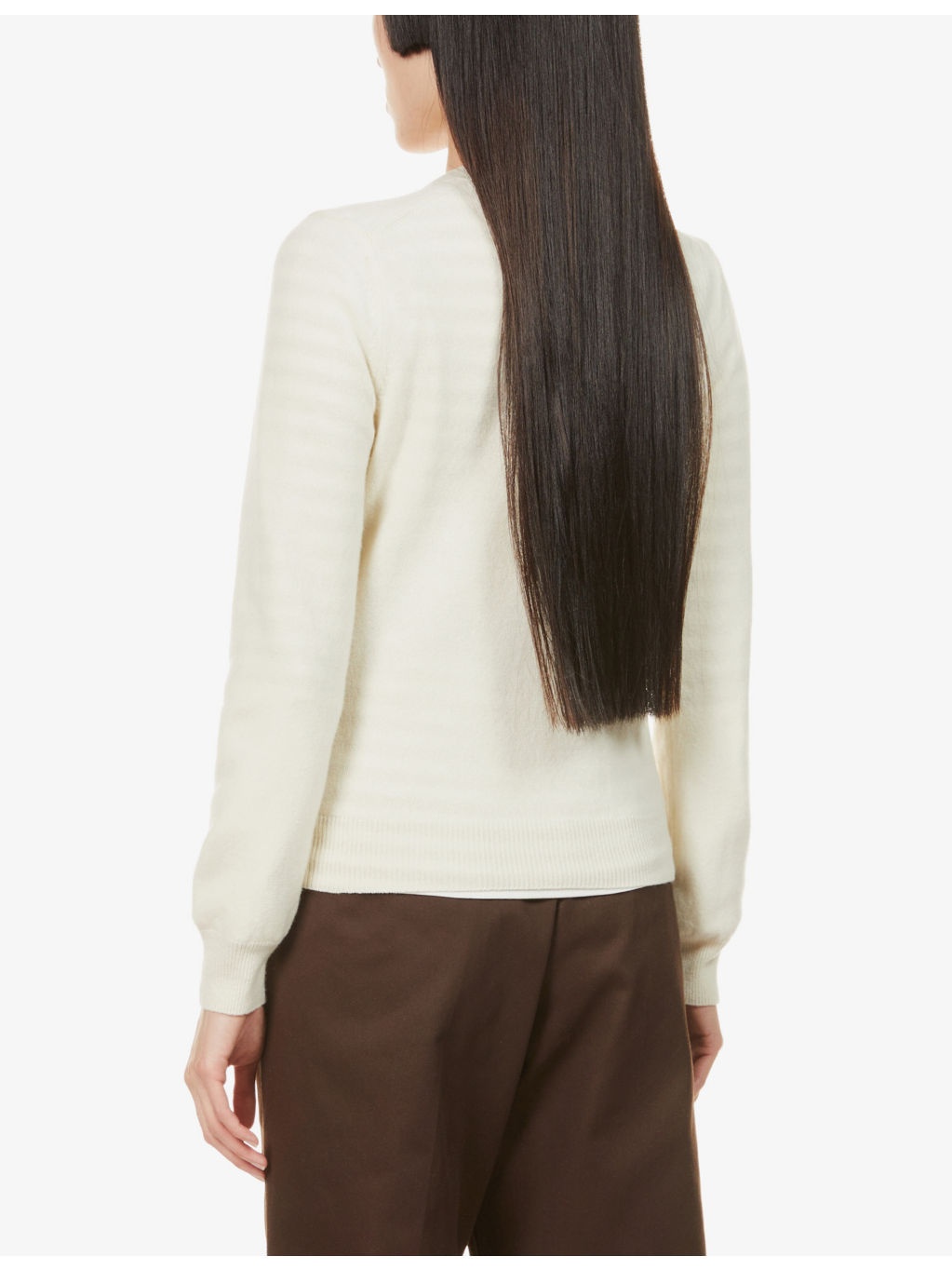 Heart-embroidered wool jumper - 4