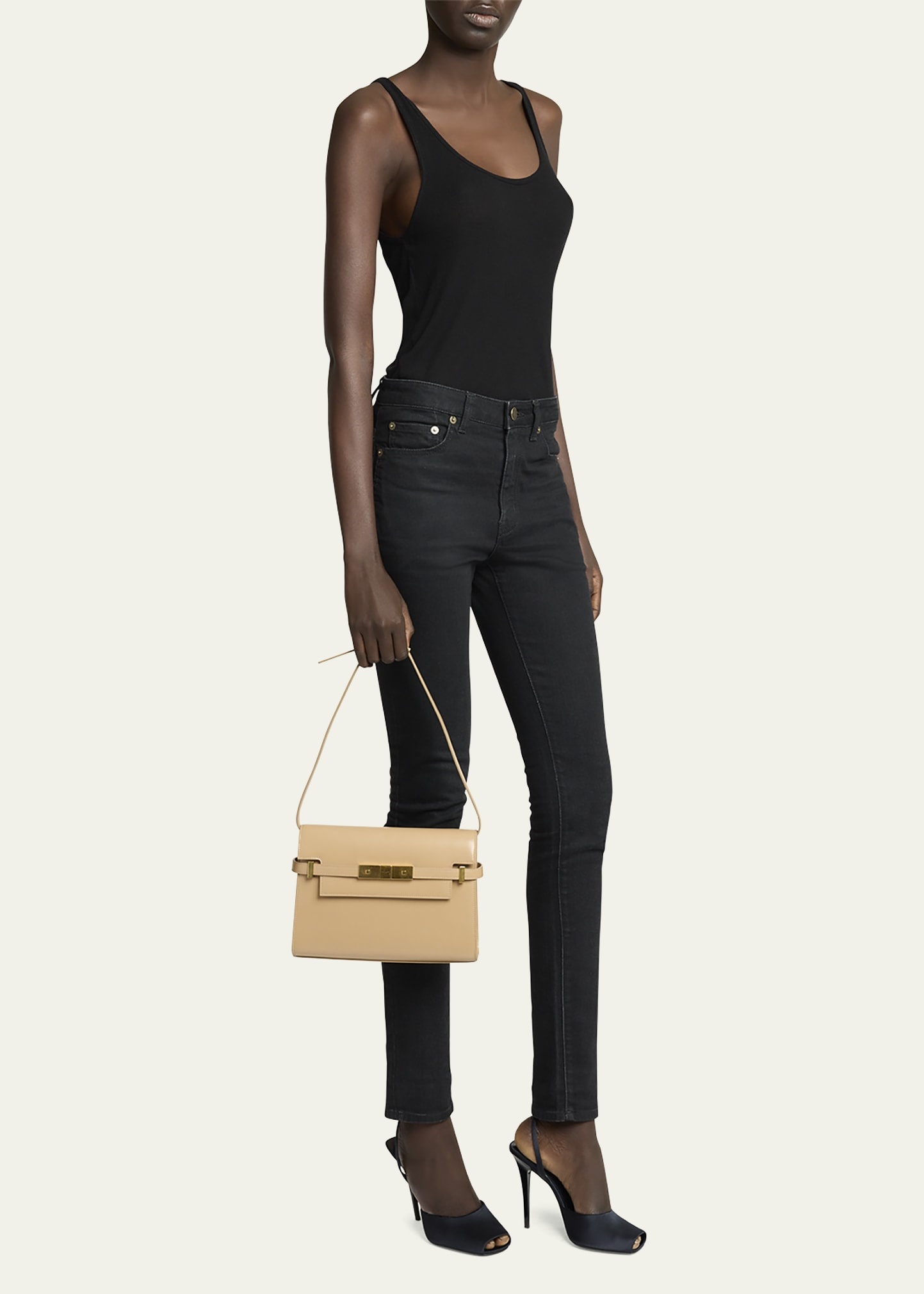 Manhattan Small Shoulder Bag in Smooth Leather - 5