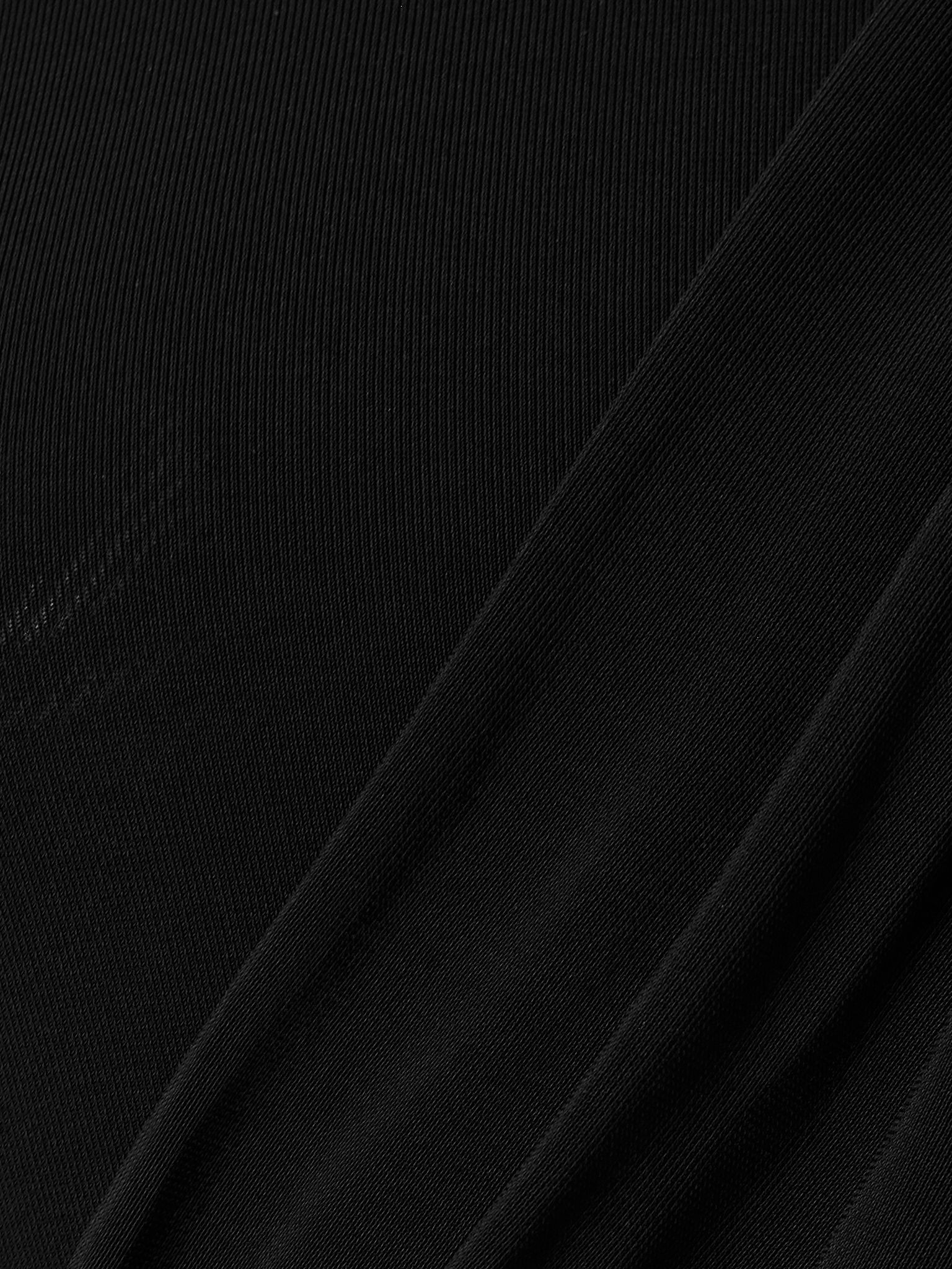 Georgia ruched draped stretch-jersey mini dress Black - 4