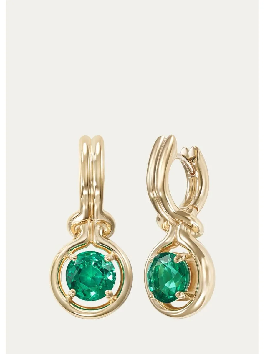 Rocky One-Of-A-Kind Emerald Drop Earrings - 1