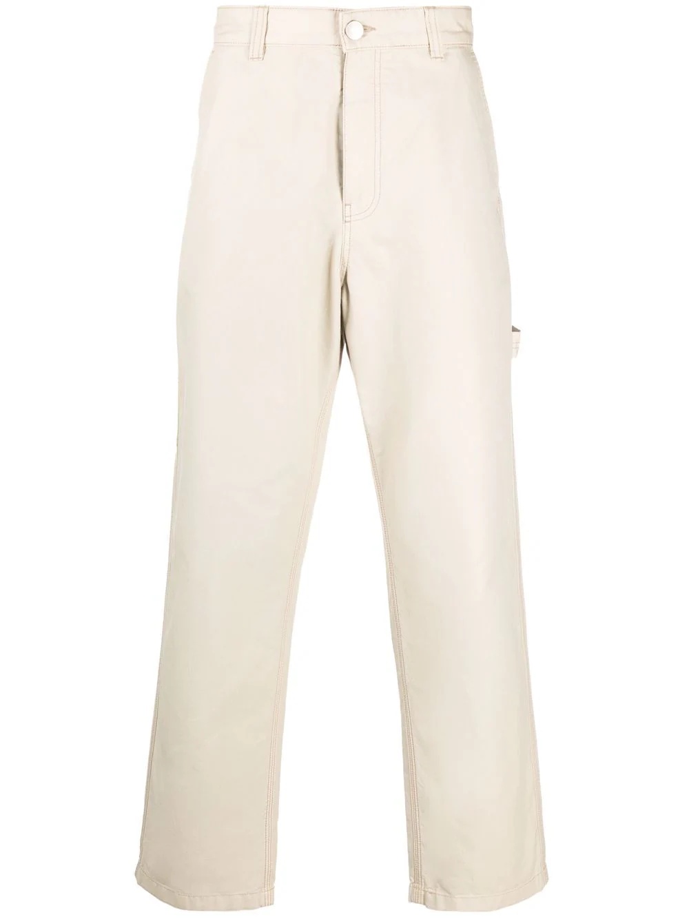 contrast-stitch chino trousers - 1